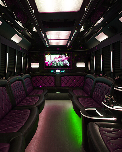 Limo bus interior